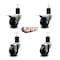 Service Caster 3'' Soft Rubber Swivel 1-3/4'' Expanding Stem Caster Set 2 Total Lock Brakes, 4PK SCC-EXTTL20S314-SRS-2-S-2-134 - alternate 5
